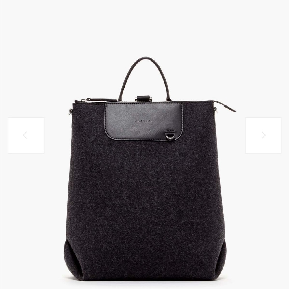 Graf Lance Bedford Merino Wool Felt Backpack in Charcoal